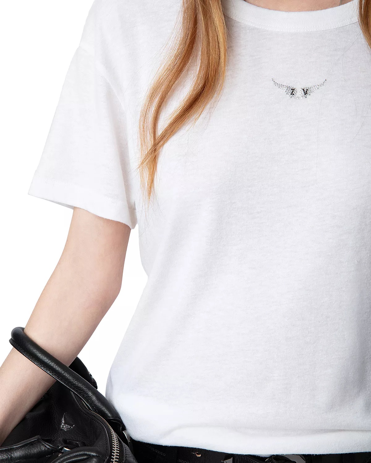 Mar Rhinestone Wings Tee - 5