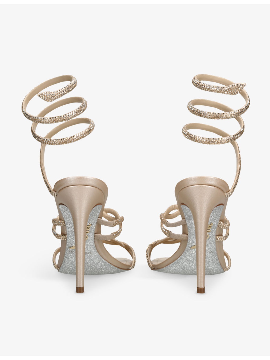Cleo Twist 105 Crystal-Embellished Leather Heeled Sandals - 2