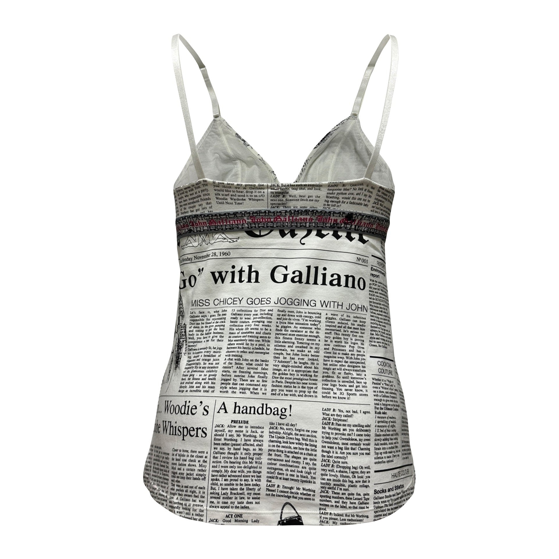JOHN GALLIANO Newspaper Print Camisole - 2