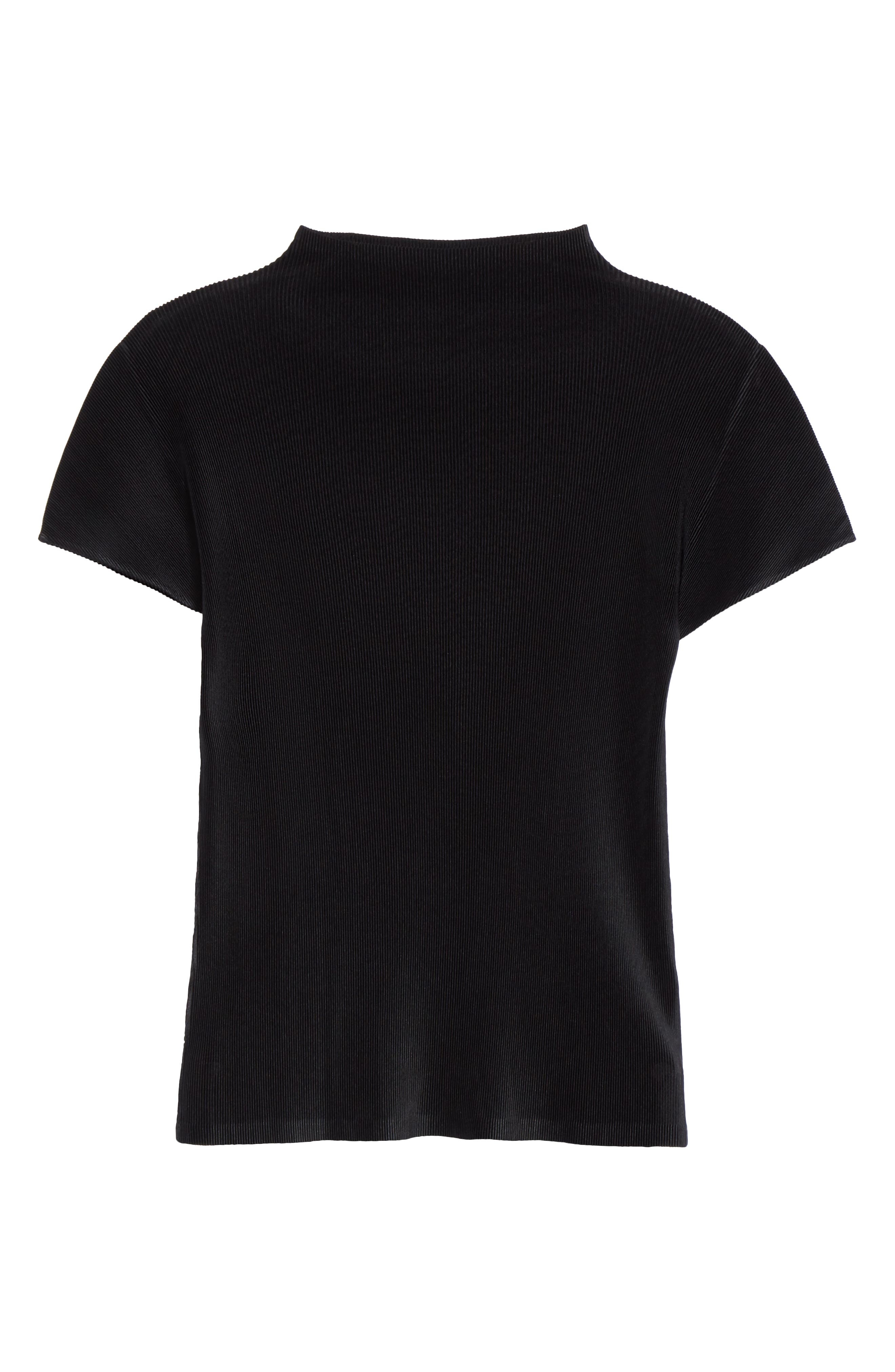 Pleats Please Issey Miyake Mist Basics Funnel Neck Top in Black at Nordstrom - 5