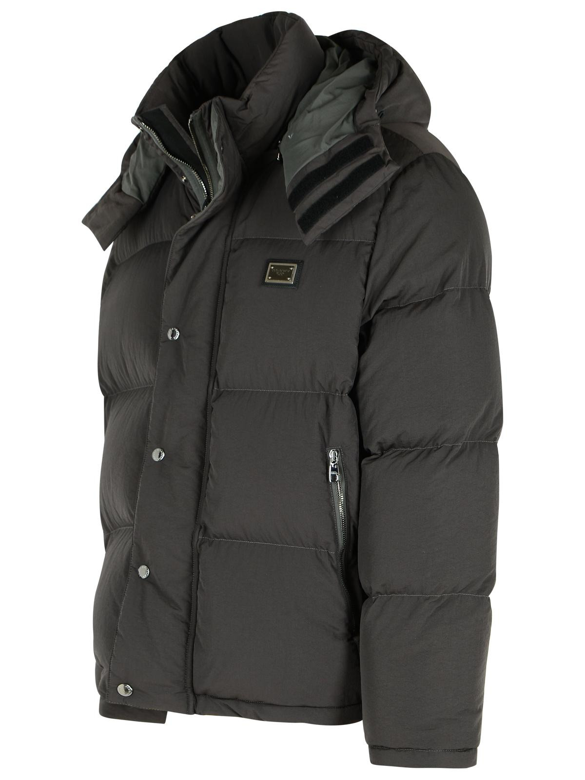 Dolce & Gabbana Grey Polyamide Down Jacket Men - 2