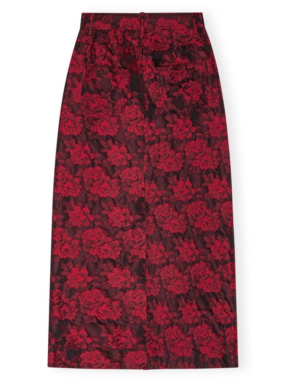 botanical-print jacquard maxi skirt - 5