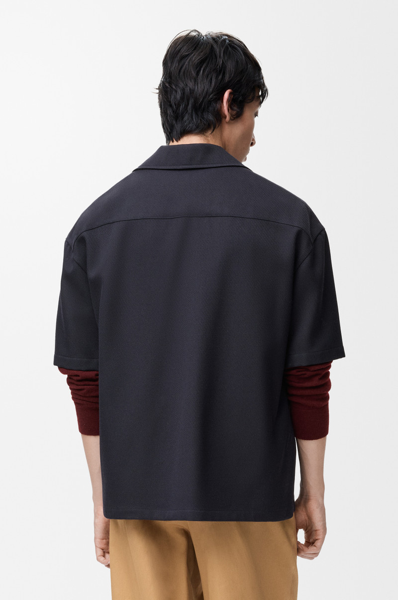 Short sleeve shirt in wool 4