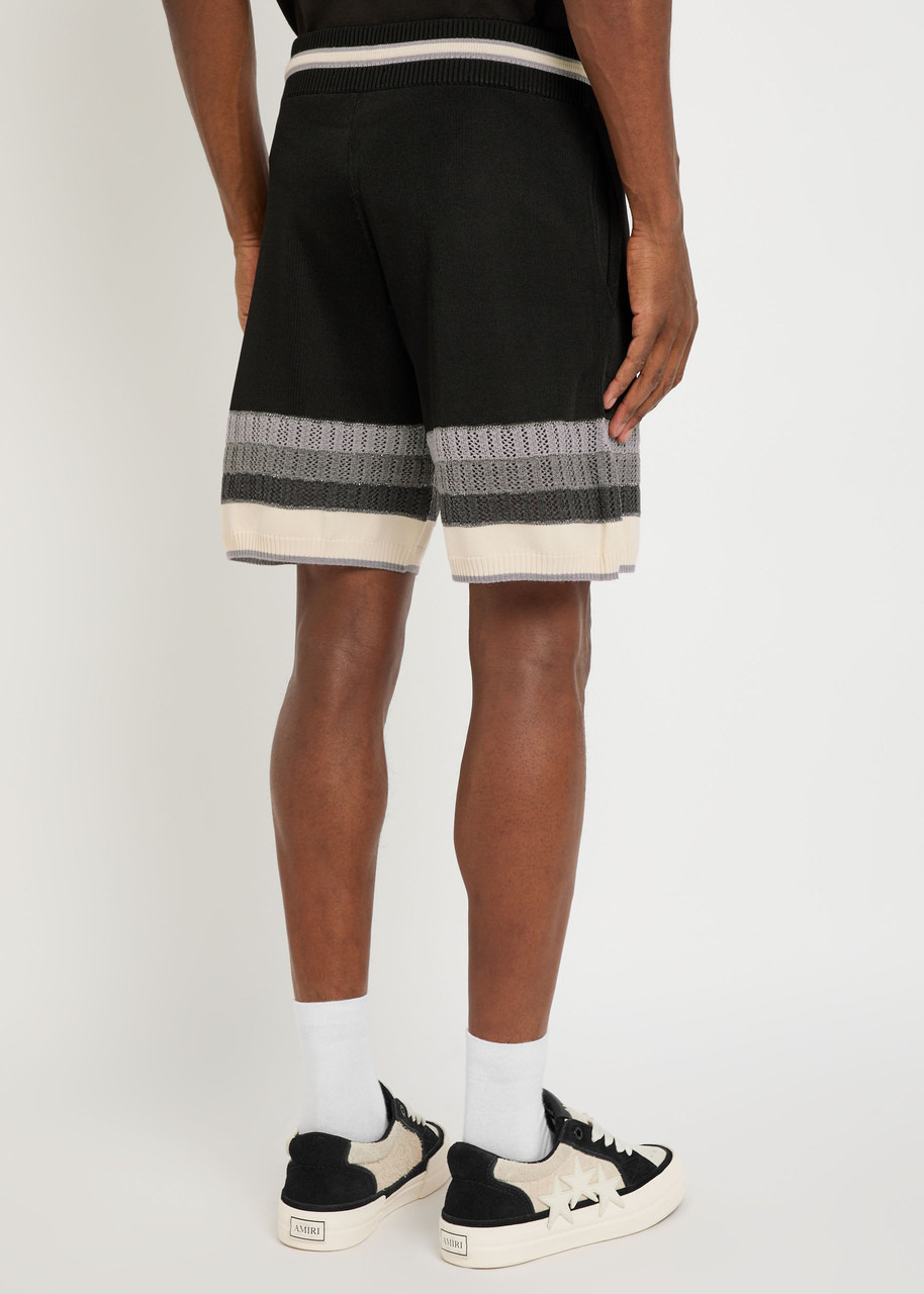 Amiri Ma Striped Fine-knit Shorts - 3