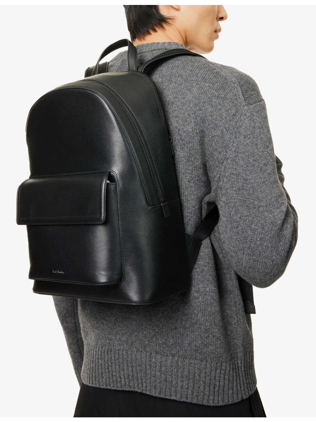 Embossed leather backpack - 2