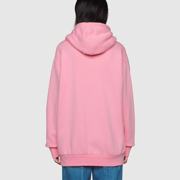 (WMNS) Gucci x Disney Donald Duck Printed Logo Embroidered Cotton Hoodie For Pink 615061-XJDC7-5358 - 3