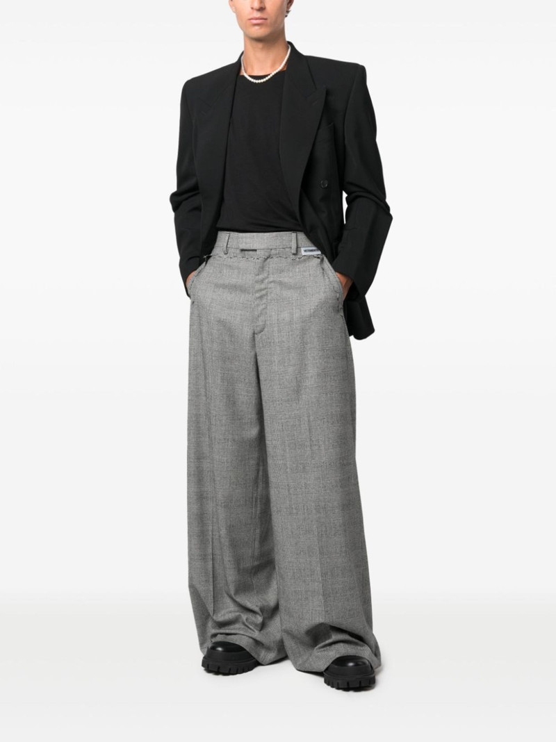 VETEMENTS 체크 넓은 다리 바지 outlook