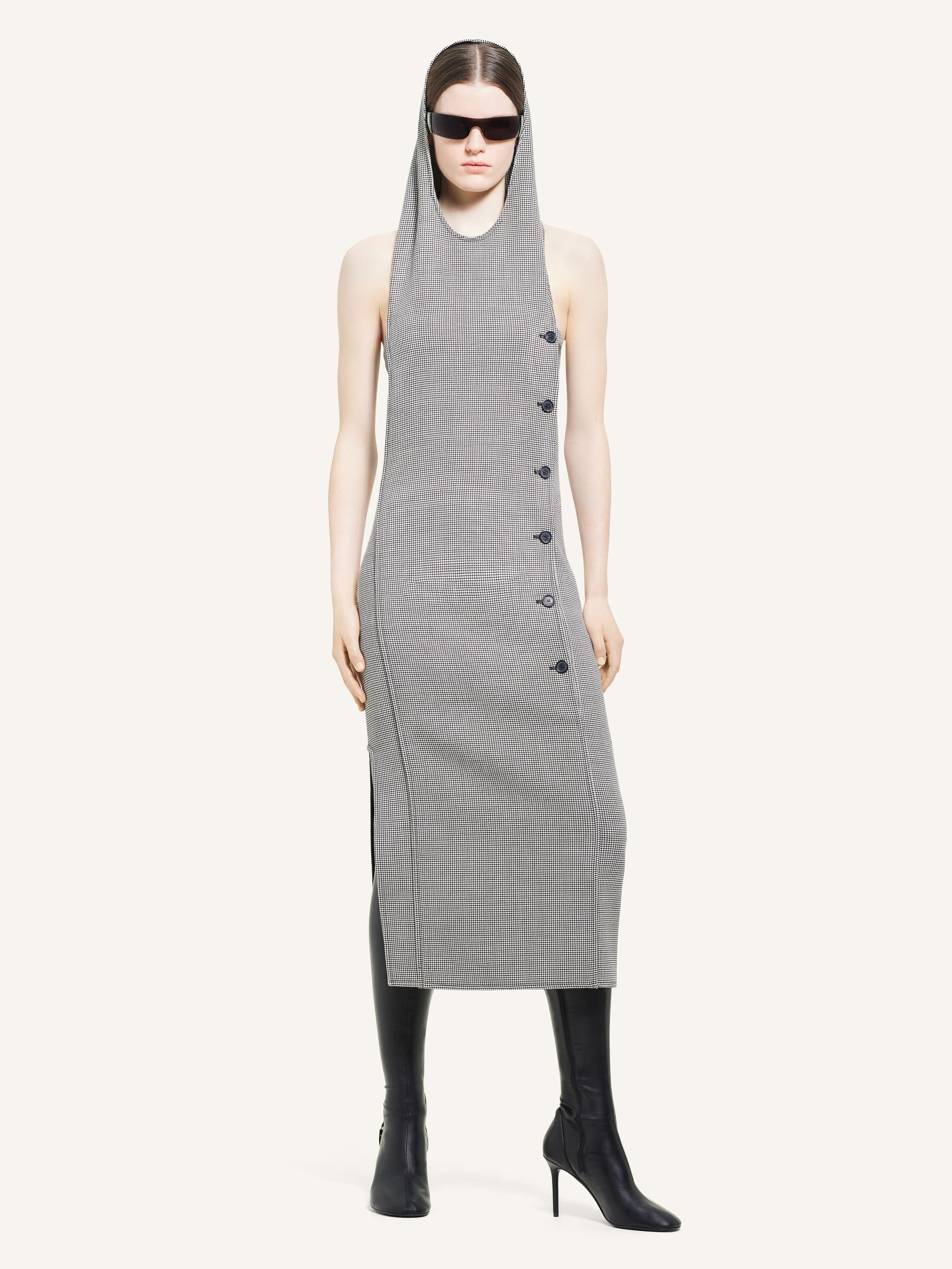 OBLIQUE HOUNDSTOOTH SPACE DRESS - 2