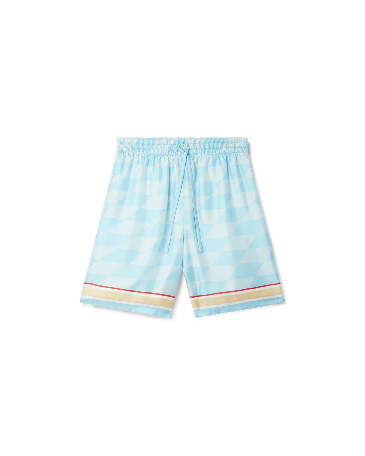 Damiers Et Cygne Bleu Silk Shorts - 1