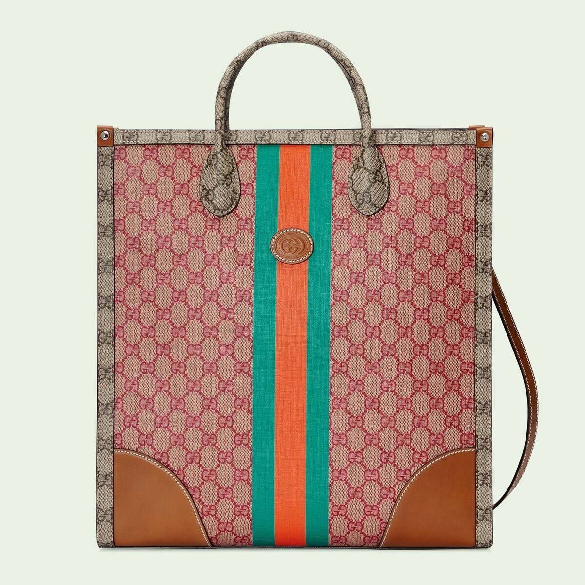 GG medium tote bag with Web - 1