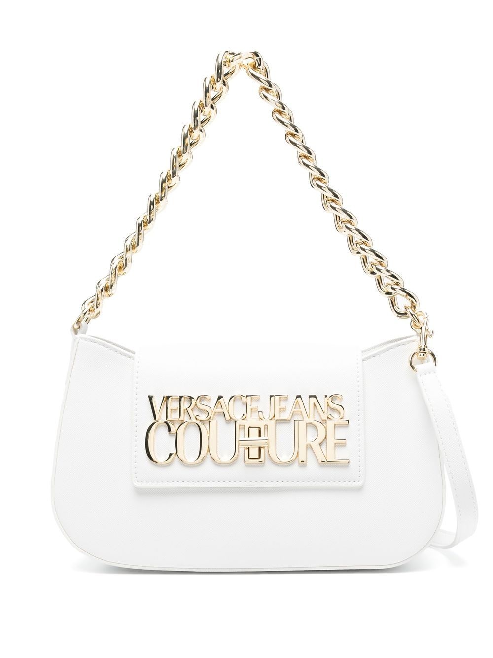 logo-plaque shoulder bag - 1