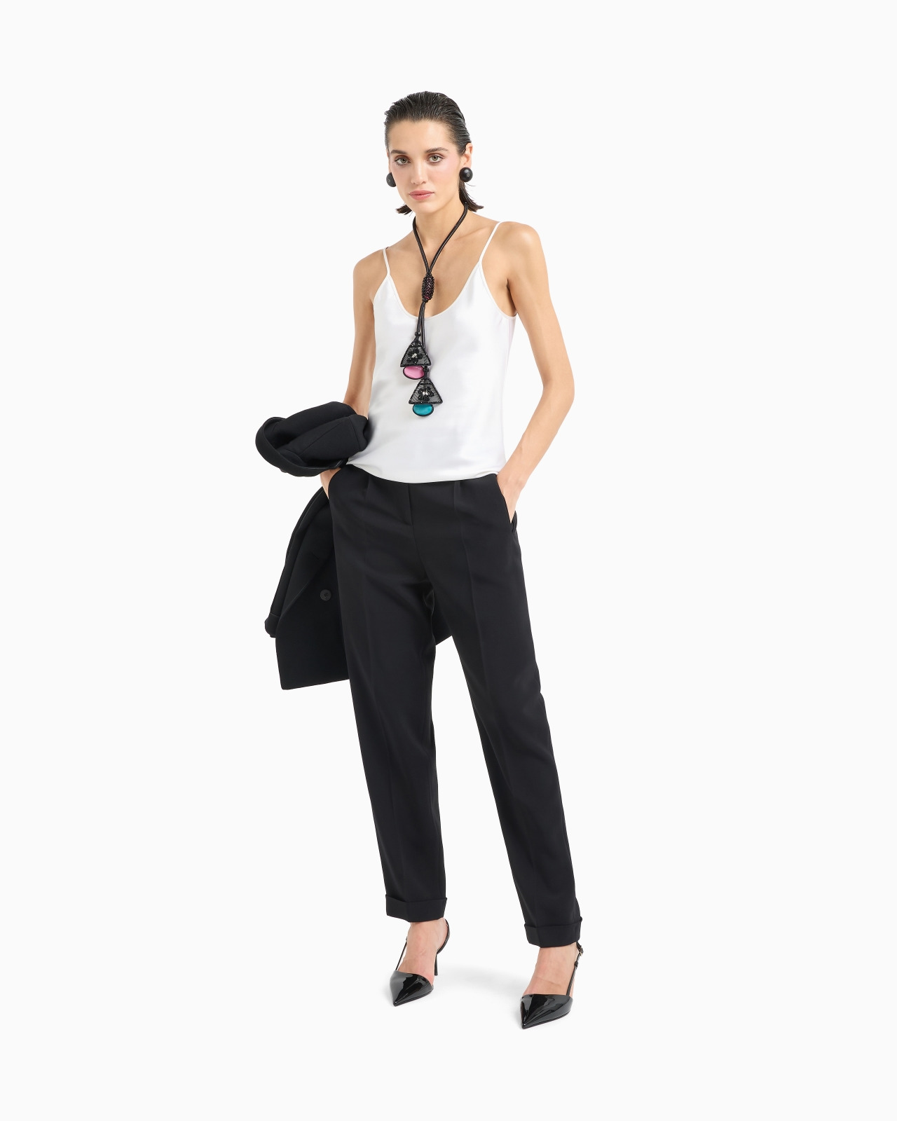DOUBLE-SIDED SILK-SATIN TOP - 2