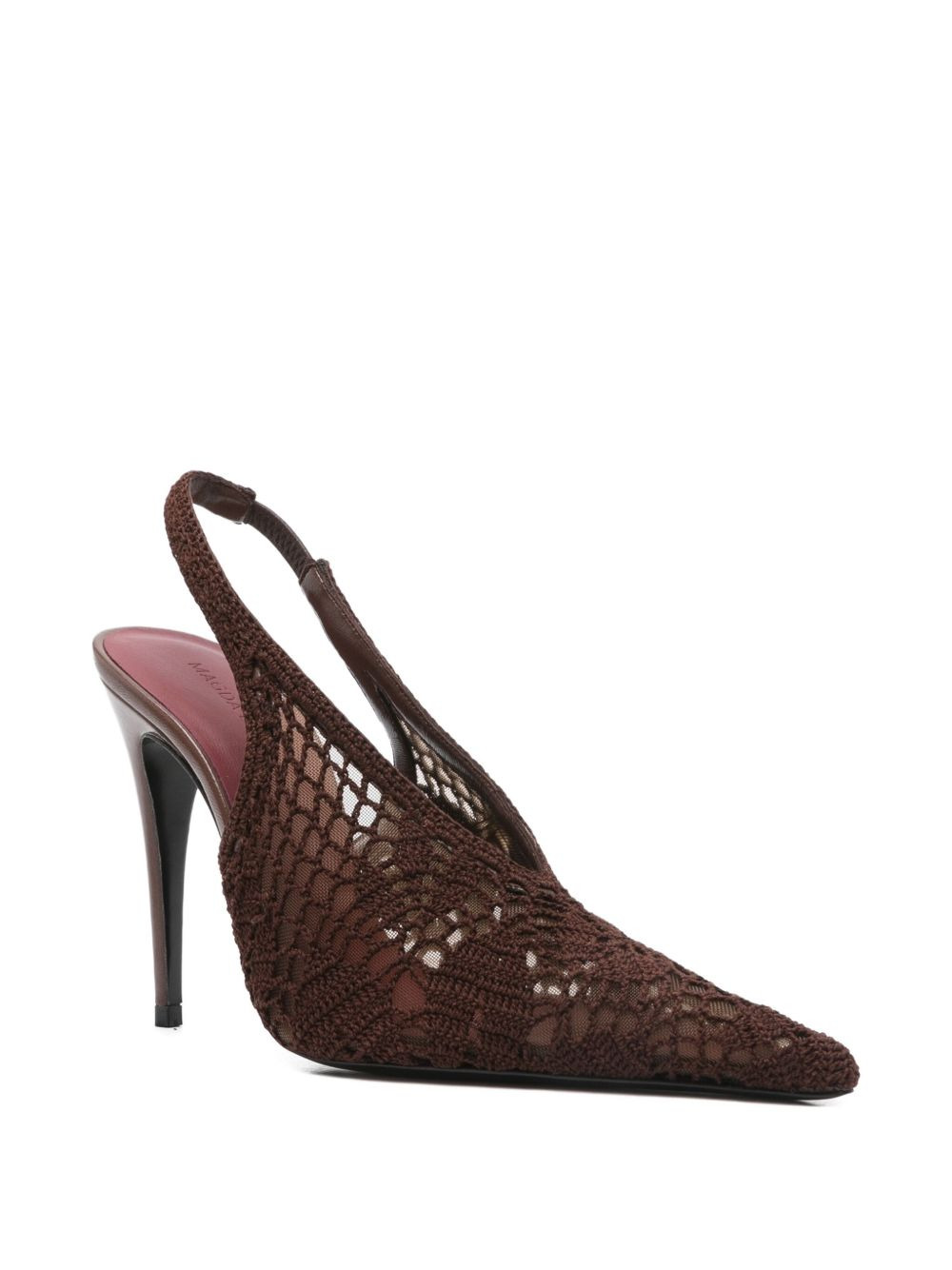 100mm slingback knitted pumps - 2
