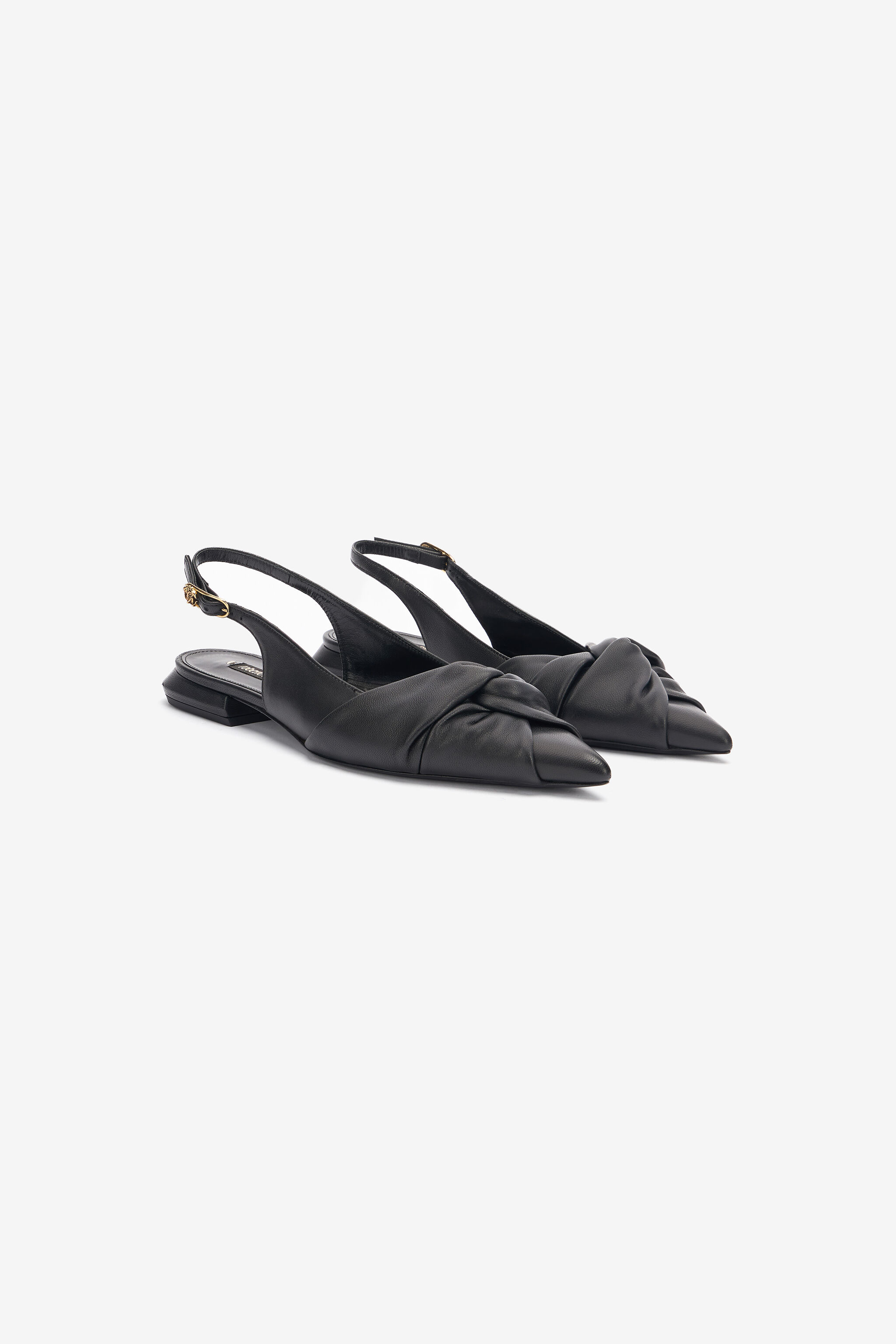 Le Pettegole Flat Leather Slingbacks - 2