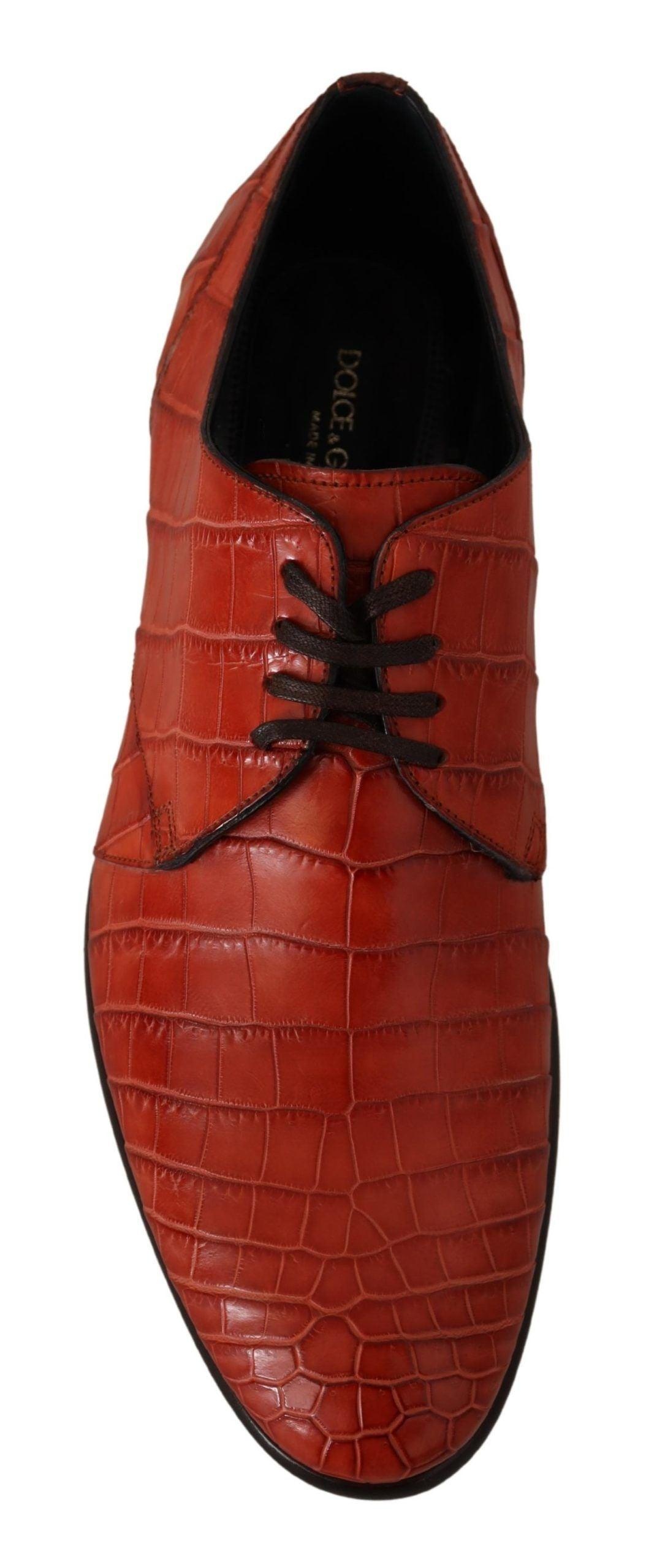 Dolce & Gabbana Orange Exotic Leather Dress Derby Shoes - 7