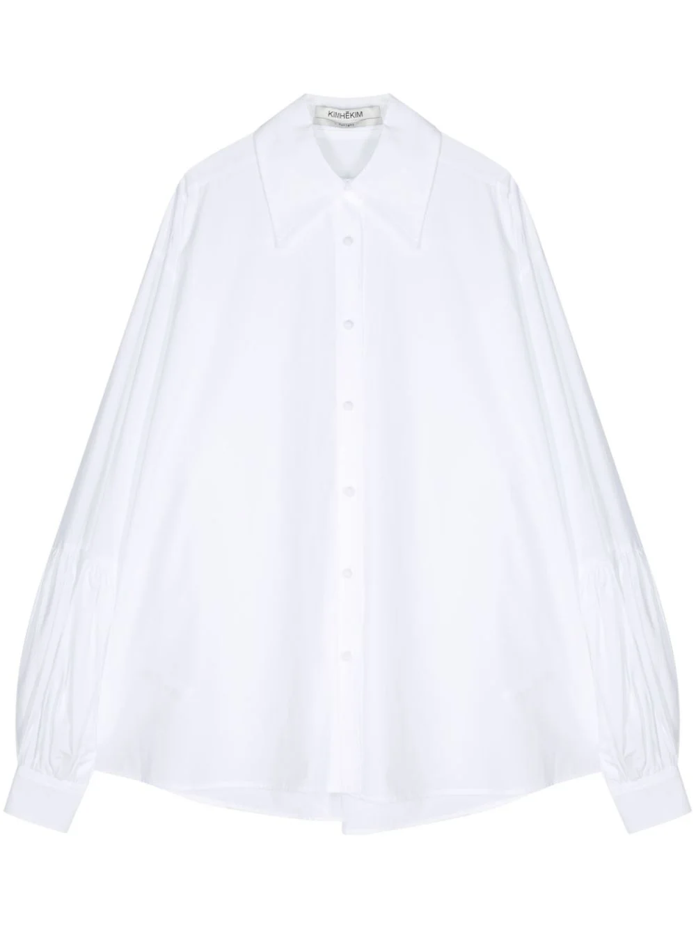 oversize-collar poplin shirt - 1