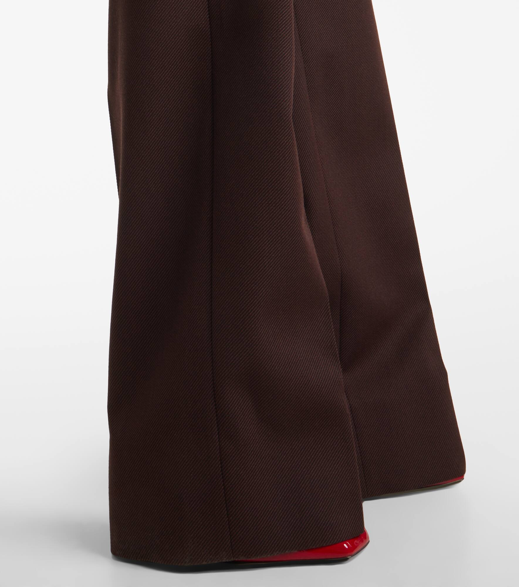 High-rise wool wide-leg pants - 5