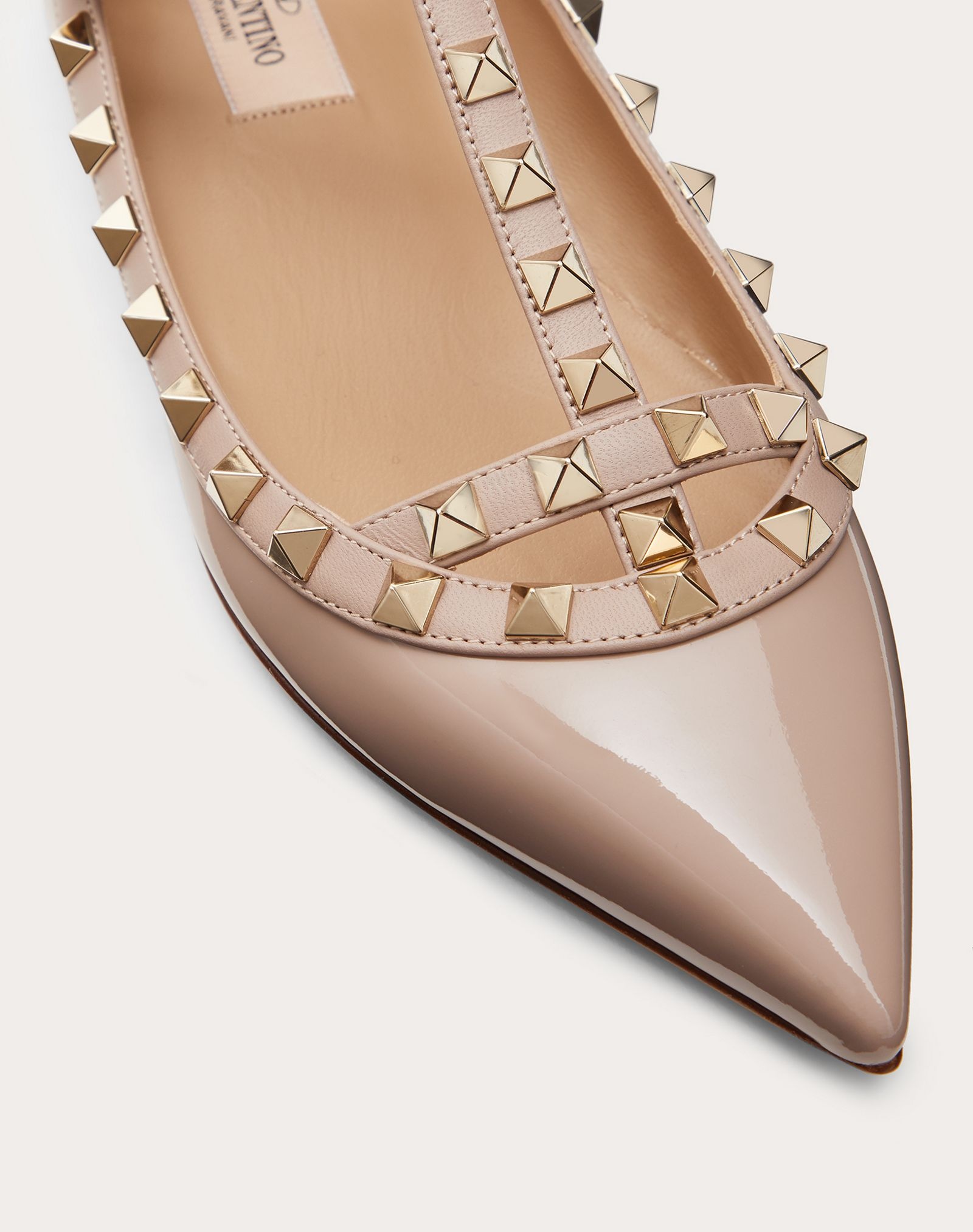 Patent Rockstud Caged Ballet Flat - 5