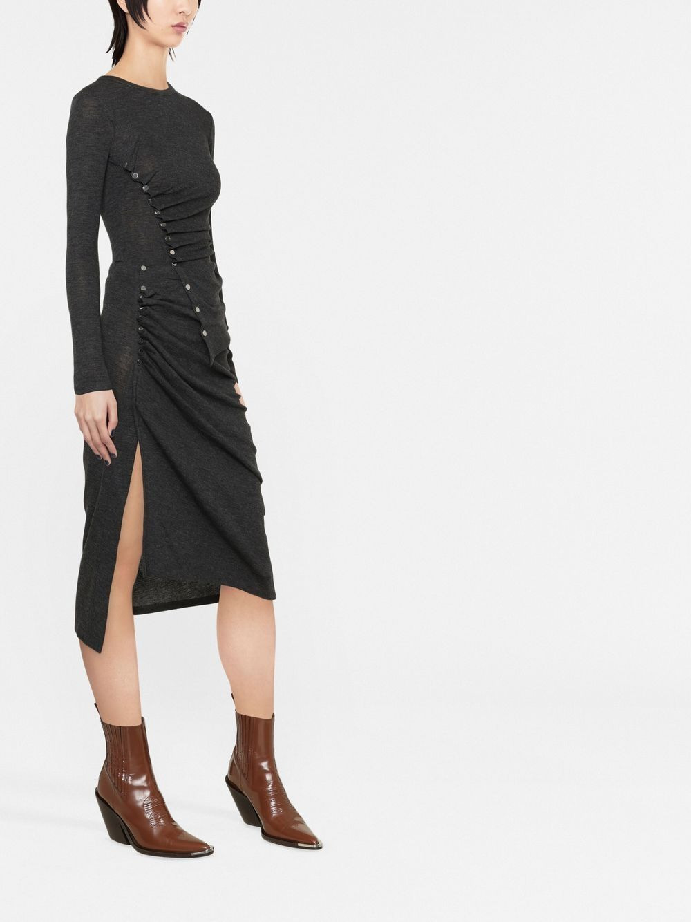 ruched midi skirt - 3