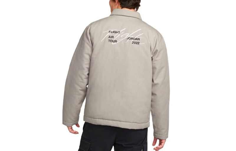 Jordan Air Jordan Alphabet Printing Zipper Jacket Gray DJ0239-016 outlook