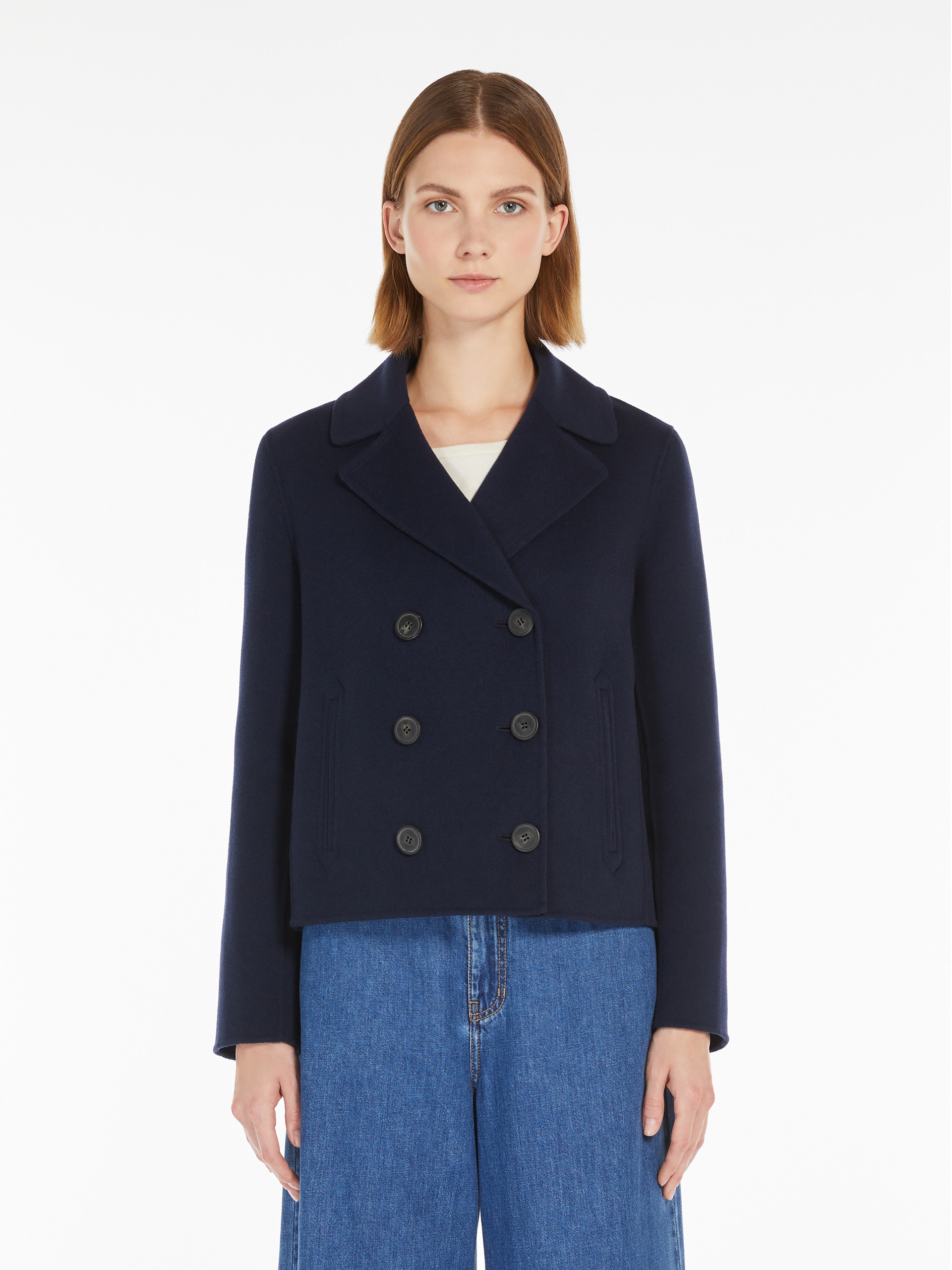 TAGLIO Double-sided wool double-breasted pea coat - 3