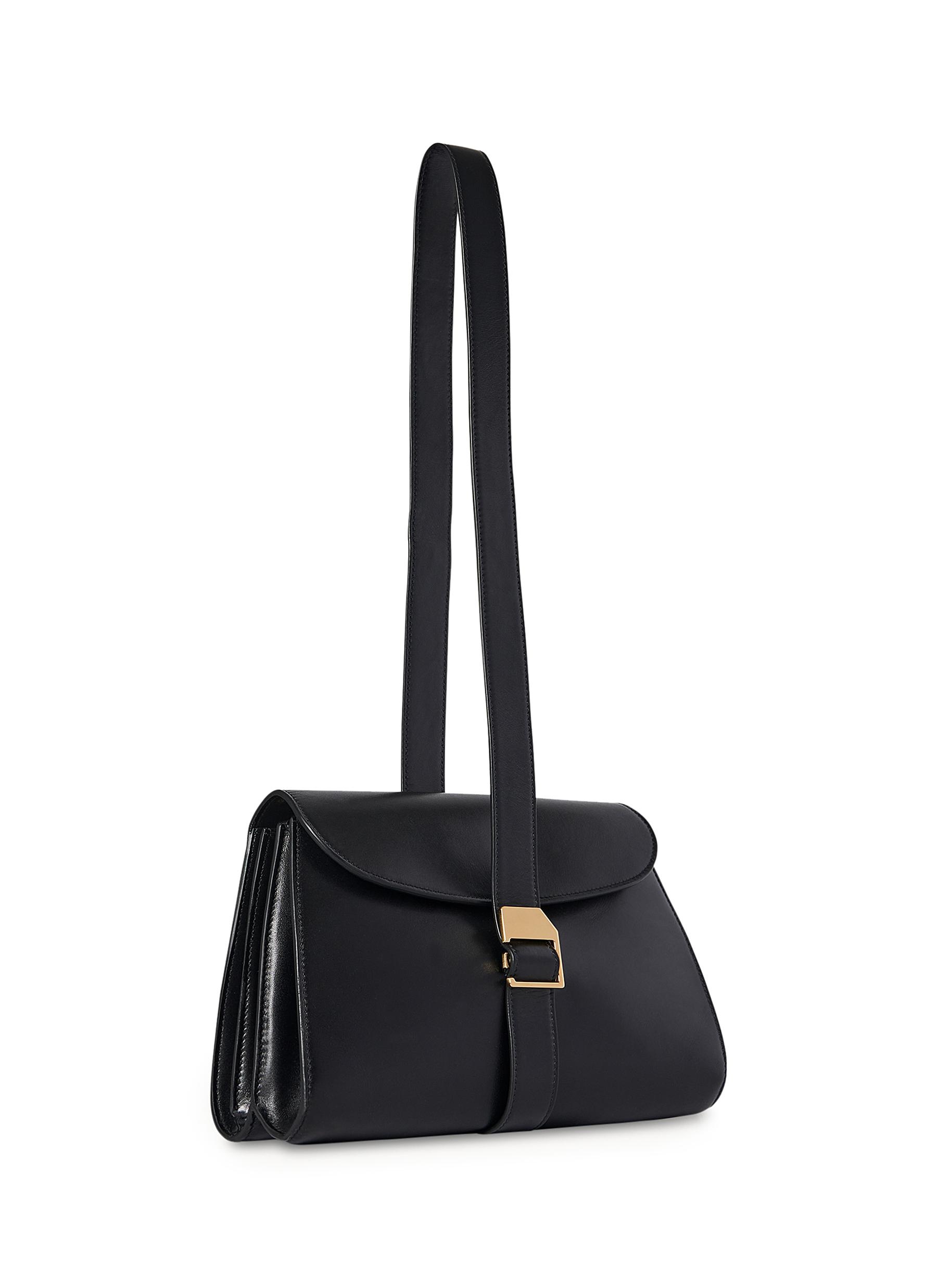 【The Row】Isla Bag in Leather ブラック The Row Isla Leather Clutch in Black | Lyst