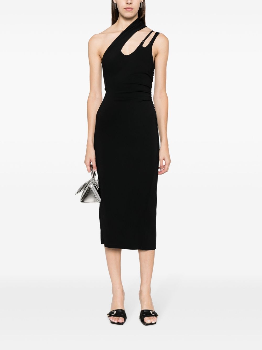 asymmetric midi dress - 2