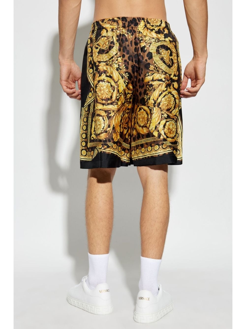 Barocco silk shorts - 4