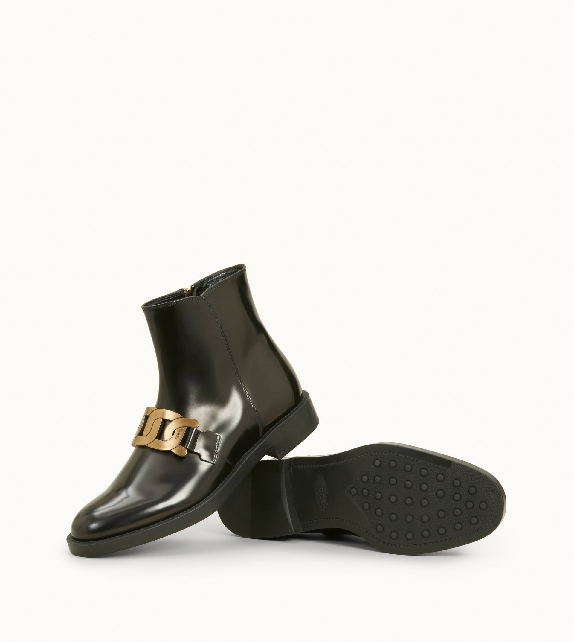 KATE ANKLE BOOTS IN LEATHER - BLACK - 5