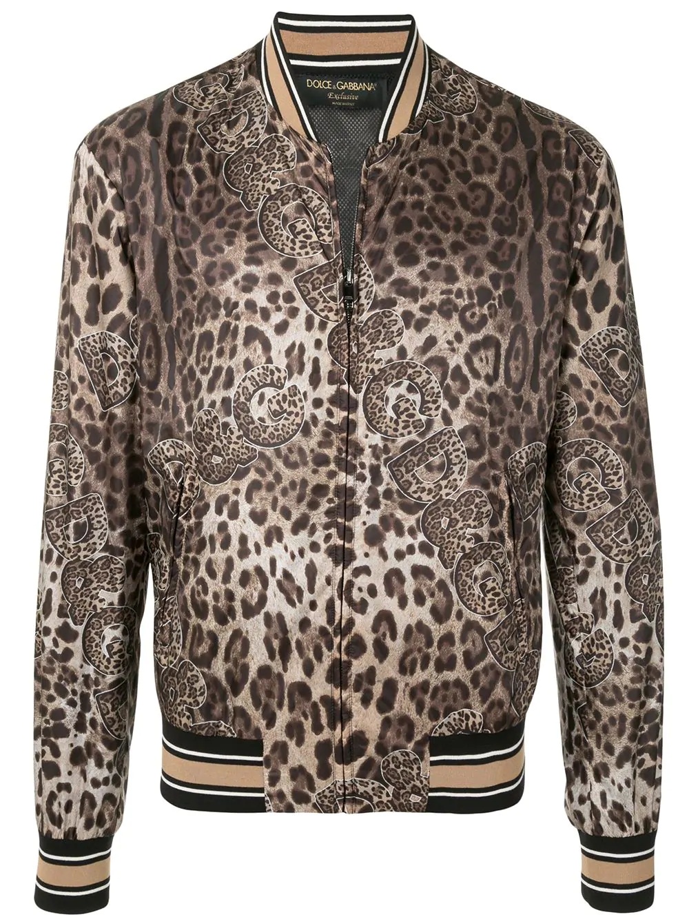 leopard-print bomber jacket - 1