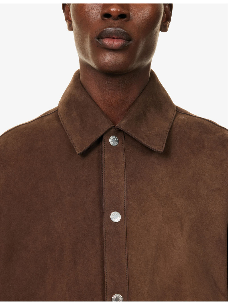 Ami de Coeur Buttoned Suede Overshirt 5