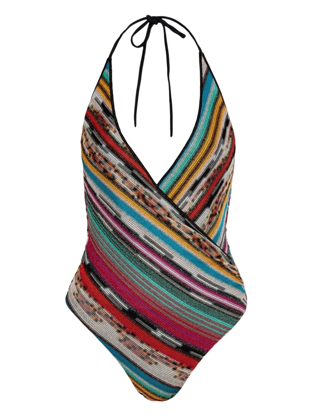 striped swimsuit - 1
