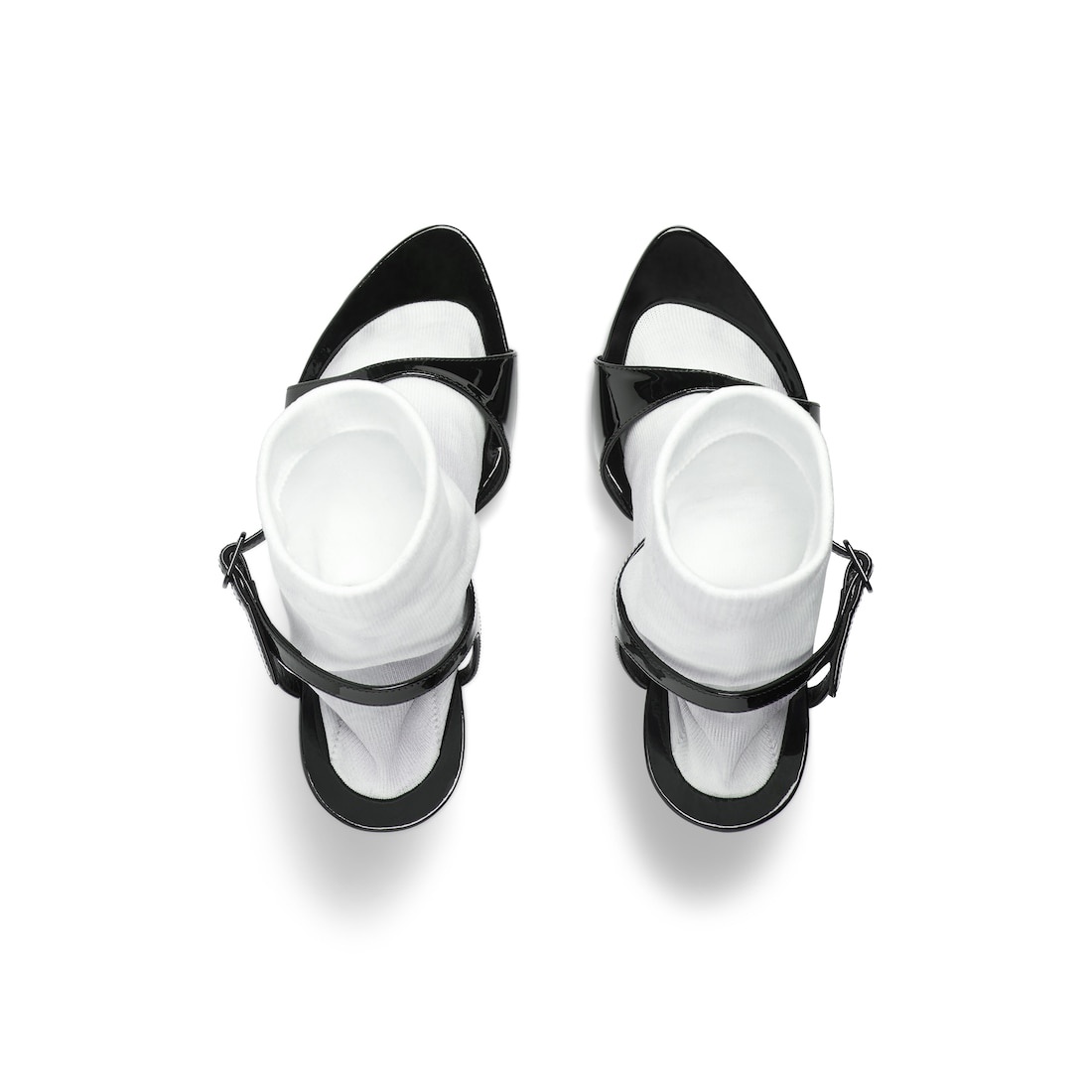 Women's Avenue Sock 110mm Sandal  in Black/white - 6