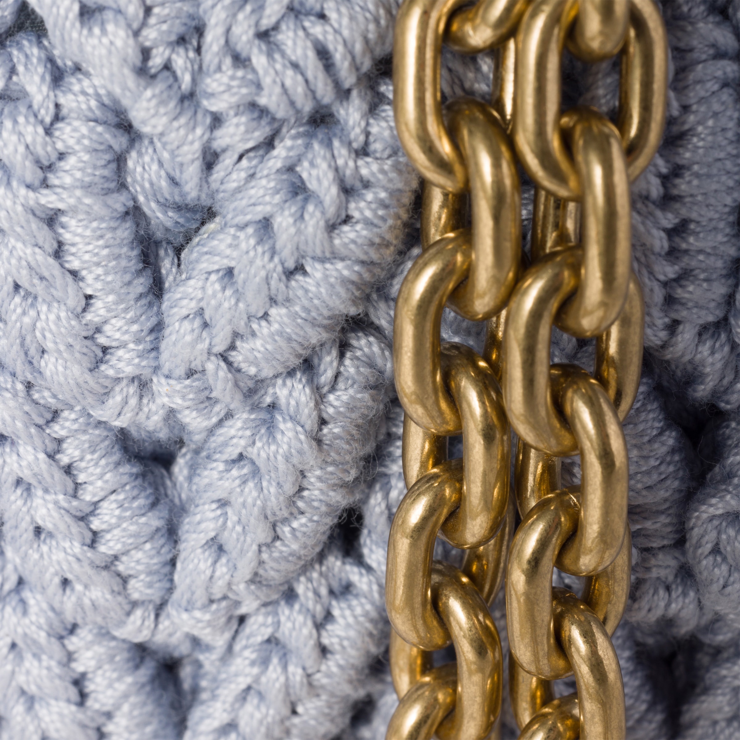 Cotton cable-knit mini-bag - 7