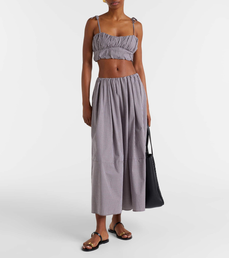 FAITHFULL Pelea gingham cotton crop top outlook