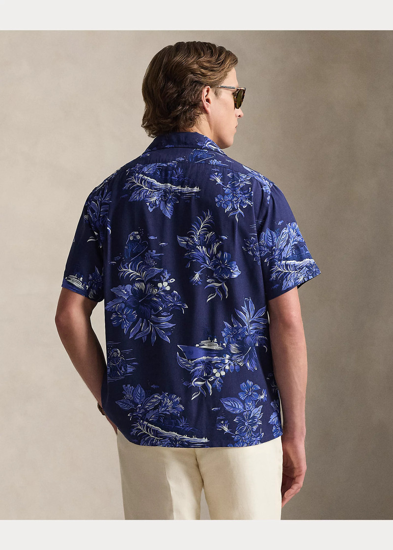 Classic Fit Tropical-Print Camp Shirt 4