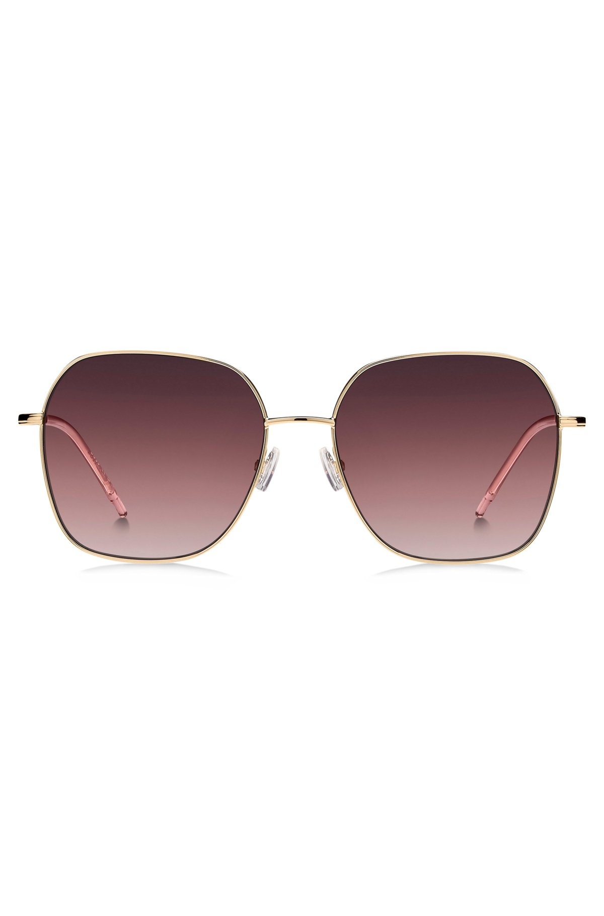 GOLD-TONE SUNGLASSES WITH PINK DETAILS - 3