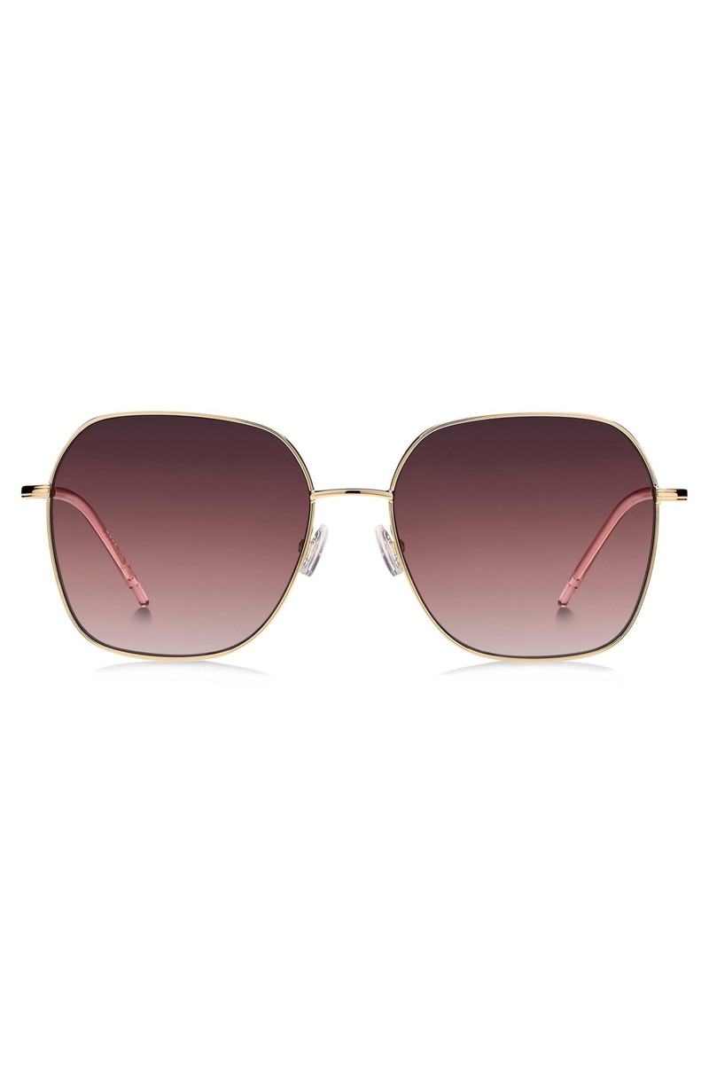GOLD-TONE SUNGLASSES WITH PINK DETAILS 3