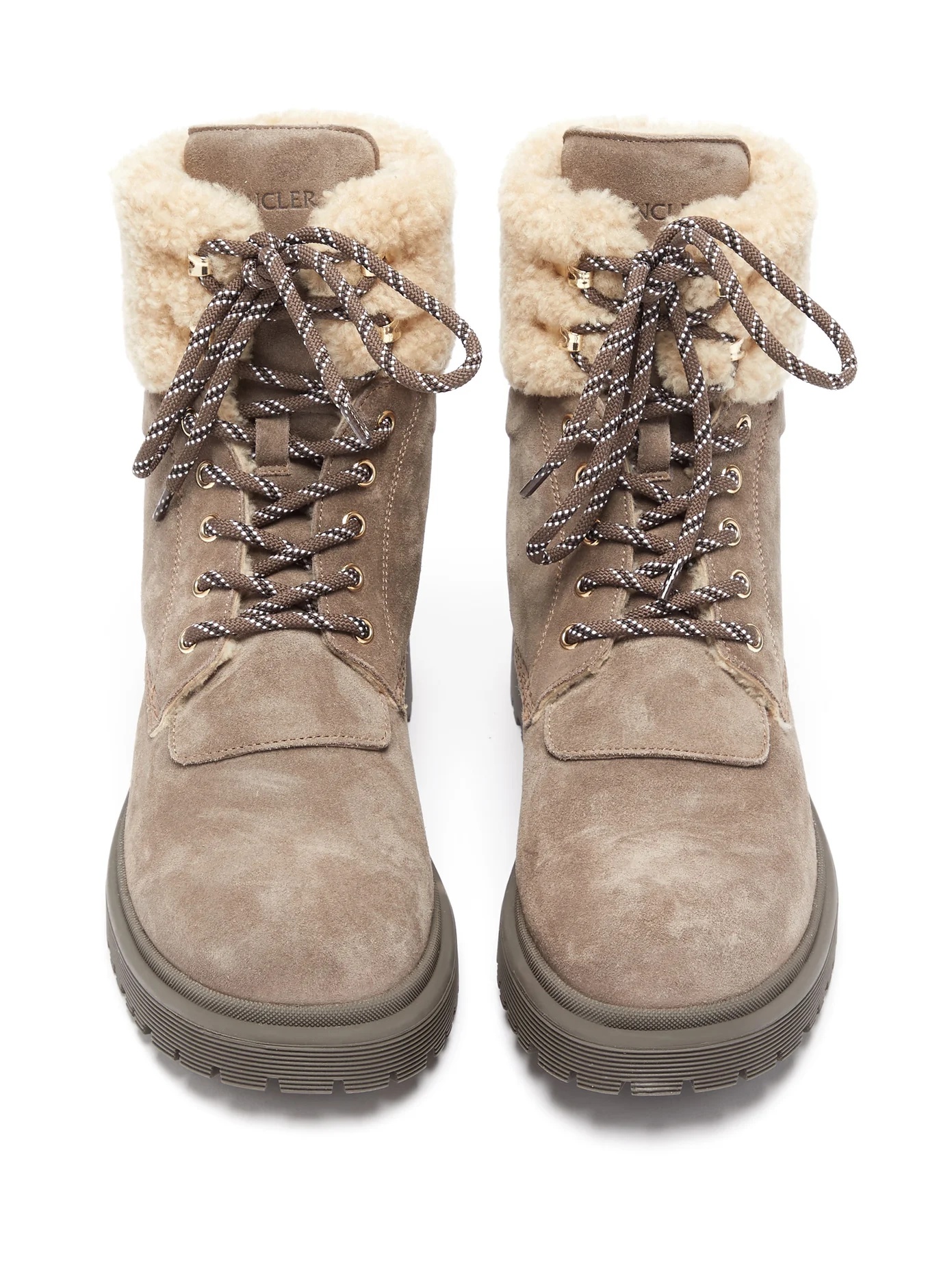 Patty shearling-lined suede hiking boots - 5