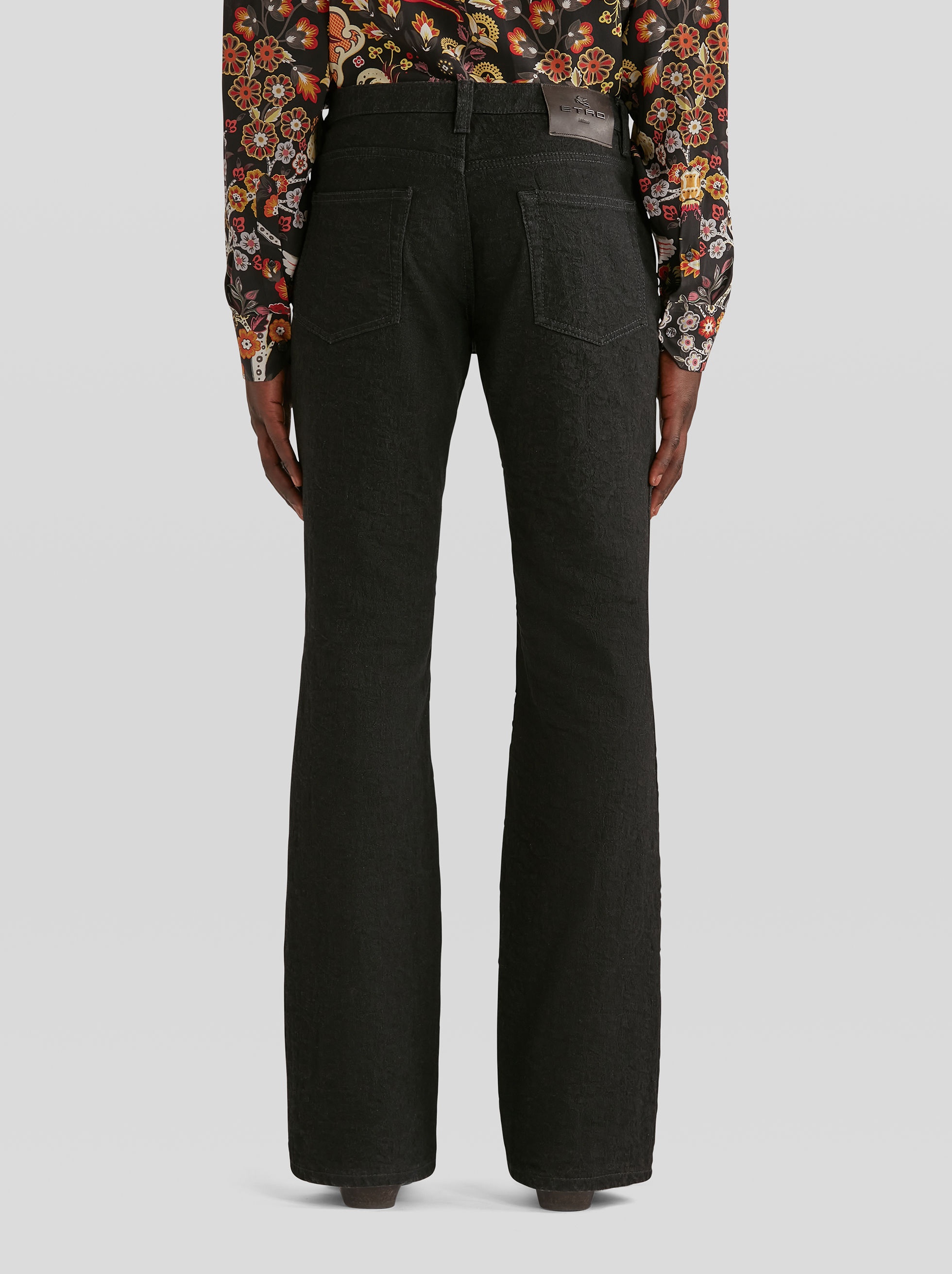 FIVE POCKET JACQUARD JEANS - 4