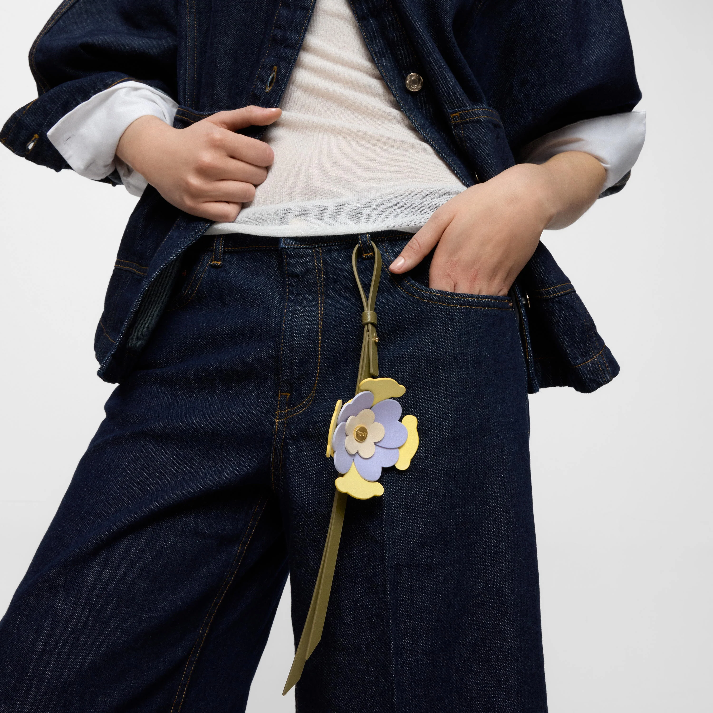 Charm key ring with green and yellow flower TOUS Icons - 1