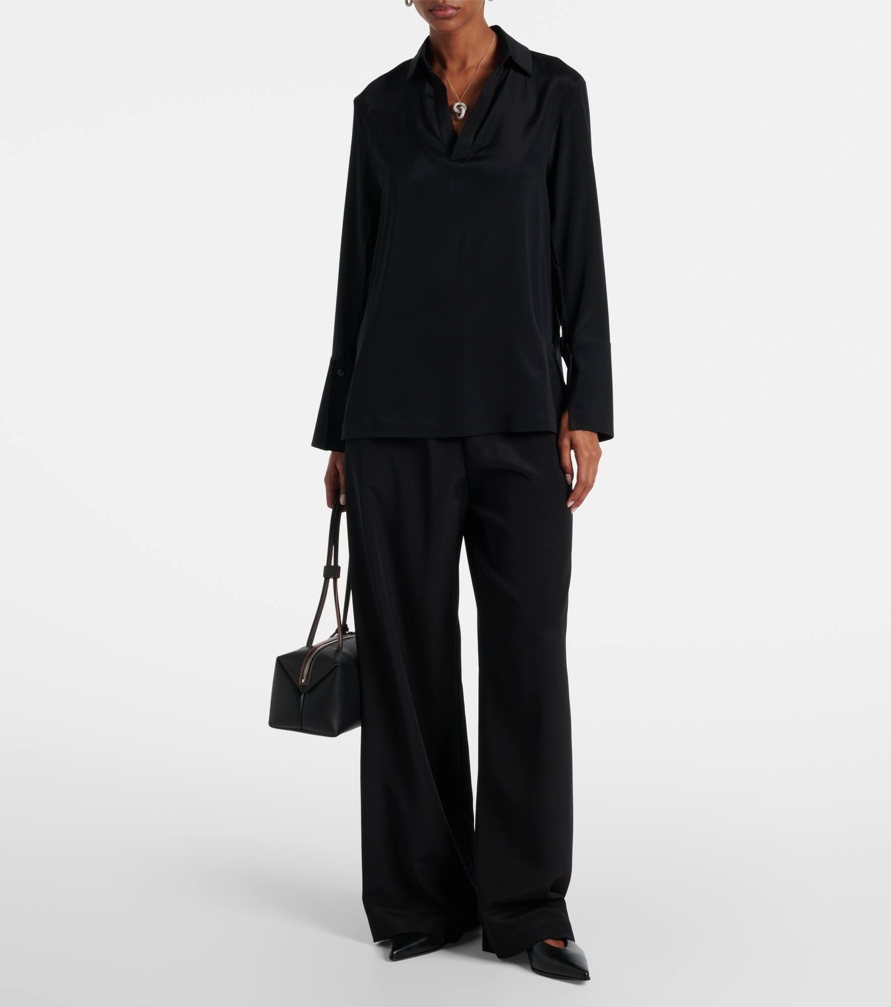 Dover silk-blend cady blouse - 2