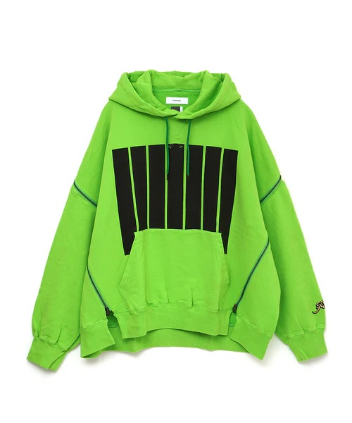 FACETASM 7 BARS ZIPPER HOODIE ブラック FACETASM/ファセッタズム】7BARS ZIPPER HOODIE（パーカー