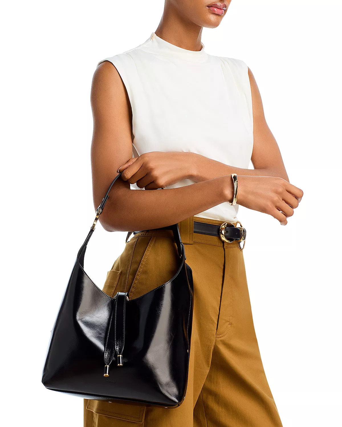 Marcie Small Leather Hobo Bag - 2