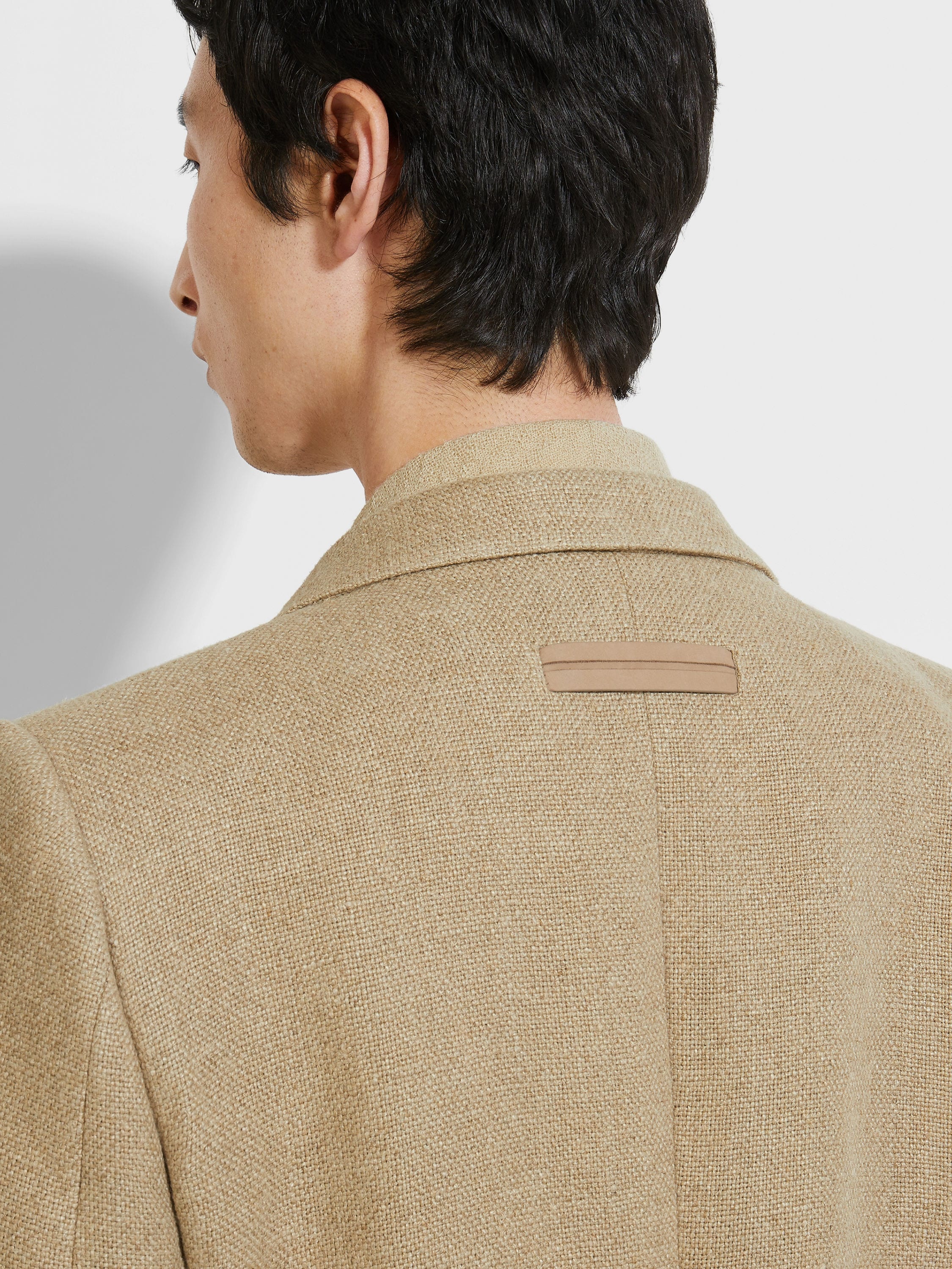 BEIGE MÉLANGE LINEN JACKET - 3