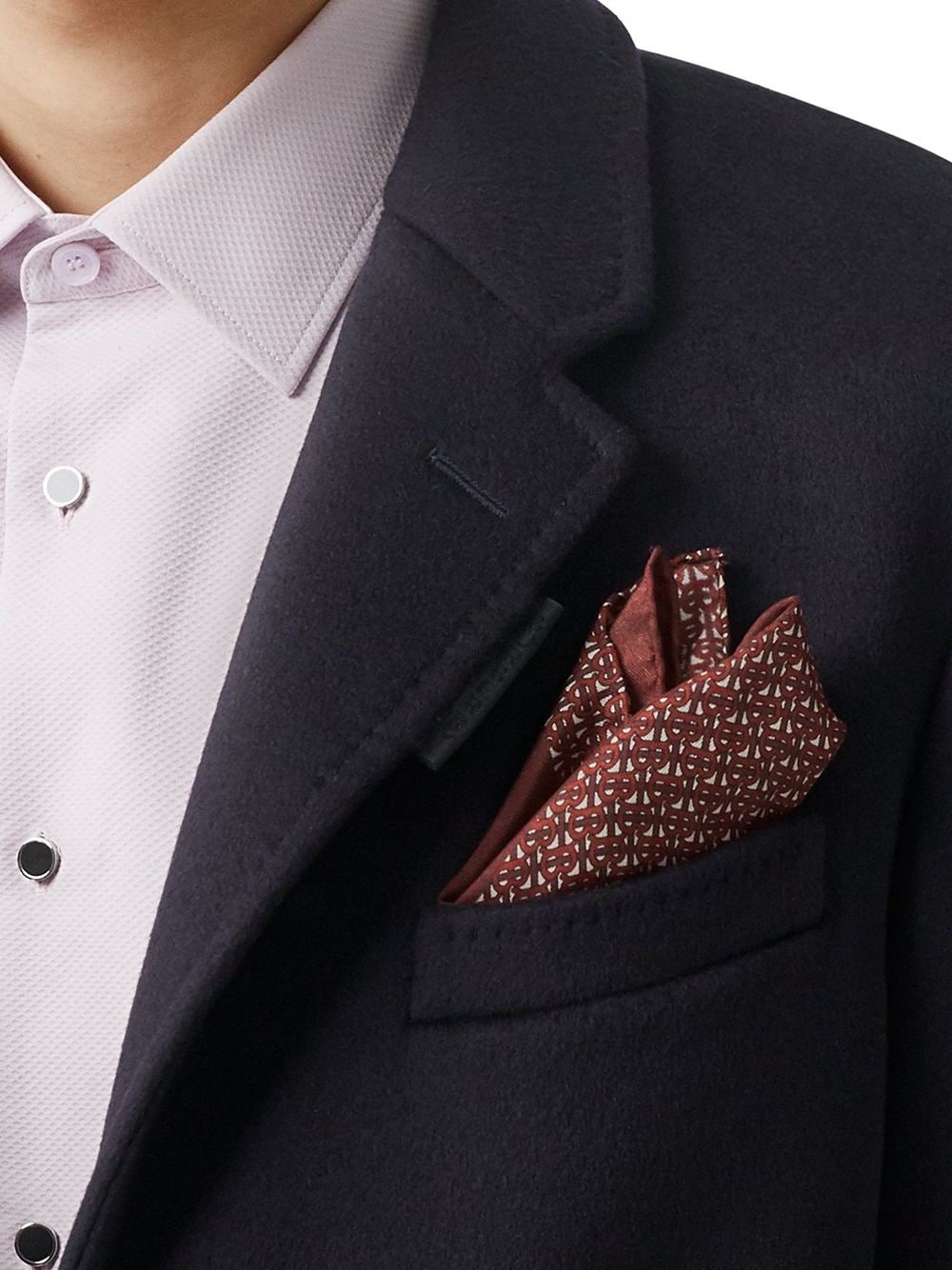 monogram panelled pocket square - 2