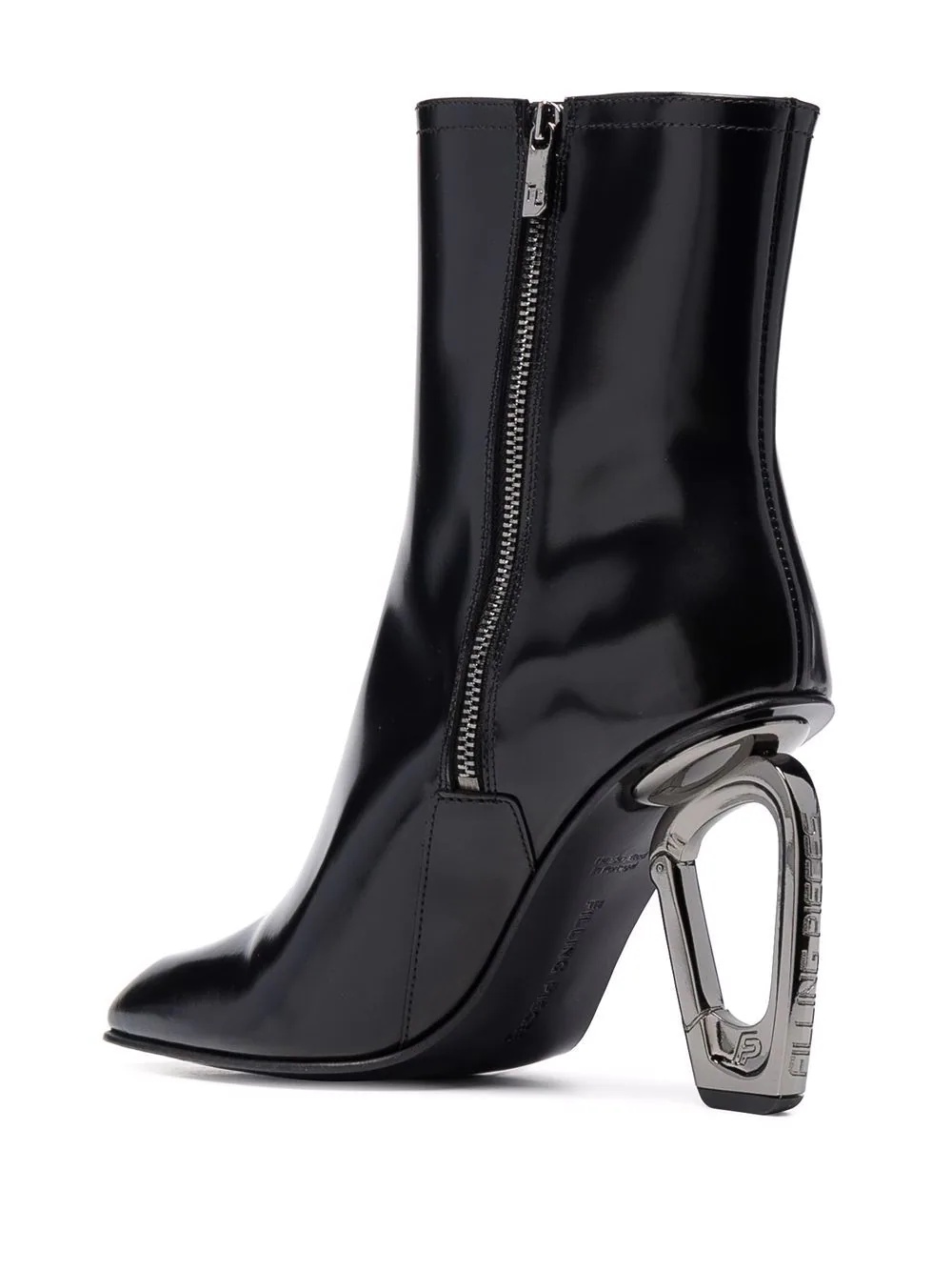 carabiner-detail ankle boots - 3