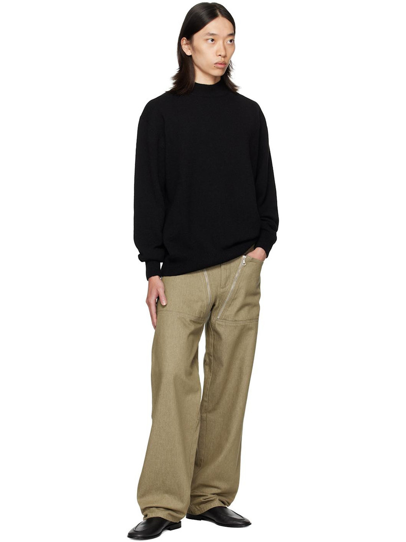Dries Van Noten Taupe Paneled Jeans outlook