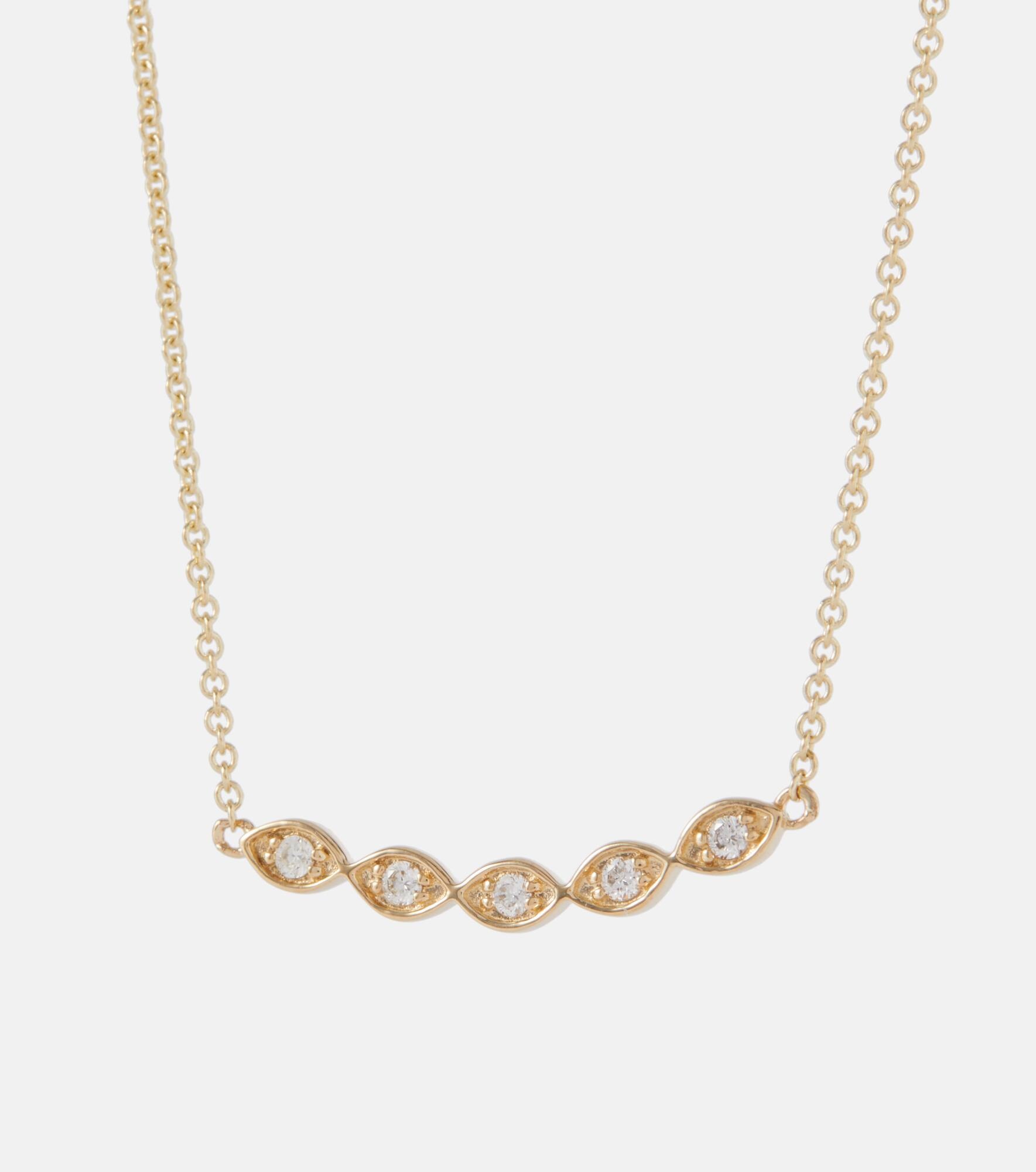 14kt gold necklace with diamonds - 6