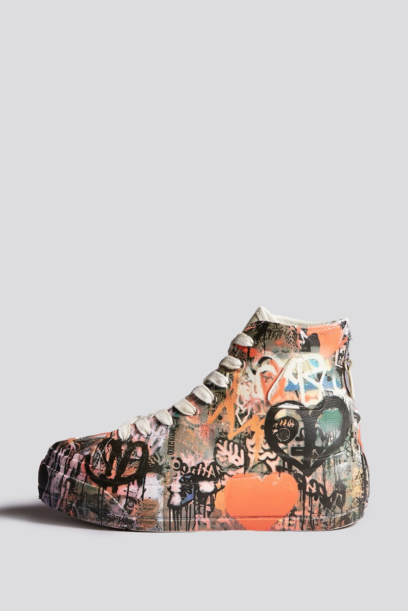 KURT HIGH TOP SNEAKER - HEART GRAFFITI -R13 1